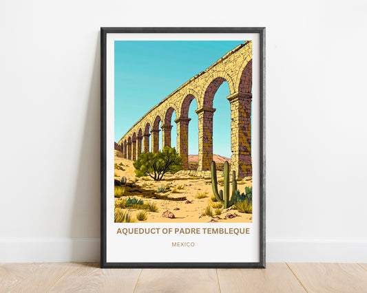 Aqueduct of Padre Tembleque Travel Poster - Cultural Landmark