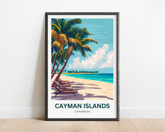 Cayman Islands Travel Print - Peaceful Island Getaway