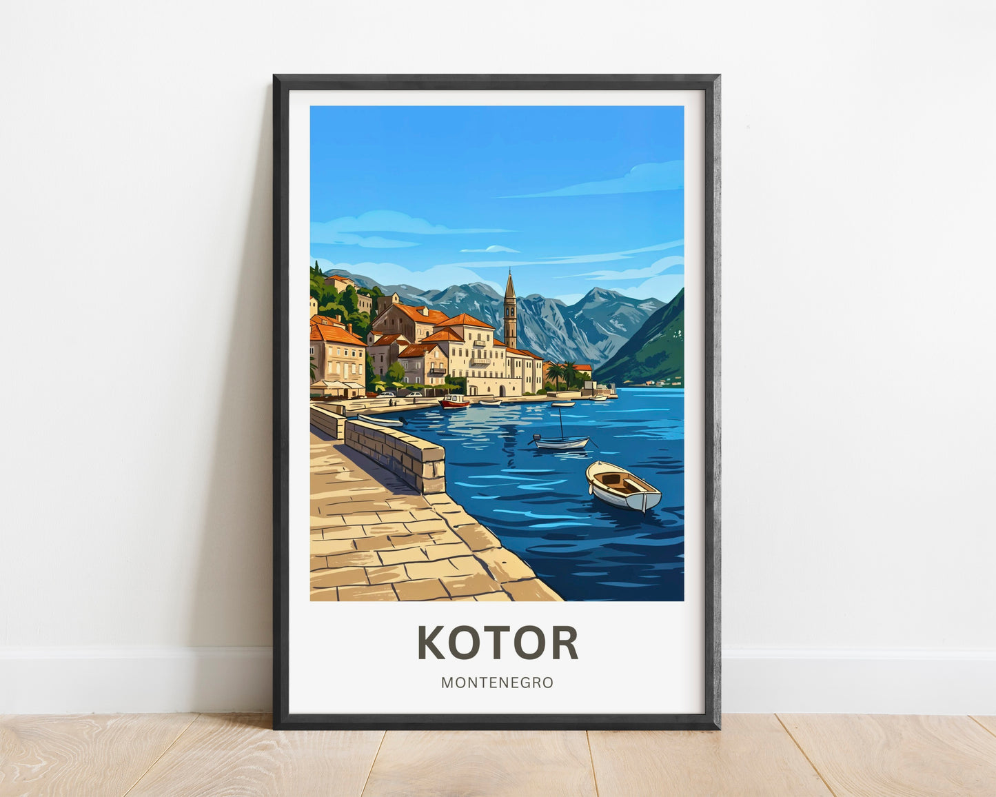 Kotor Travel Poster -   Montenegro by the water