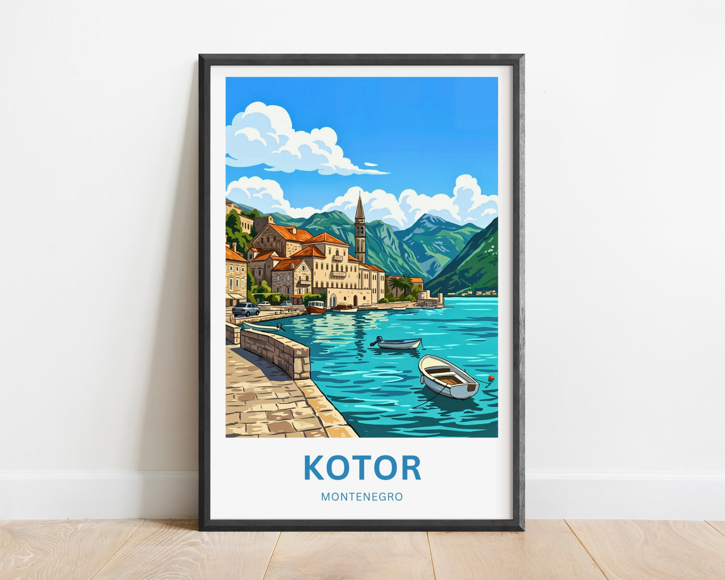 Kotor Travel Poster -   Harbor