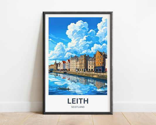 Leith Travel Poster - Vibrant Harbor