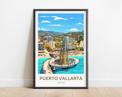 Puerto Vallarta  Travel Poster - Waterfront