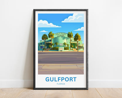 Gulfport, Florida Travel Poster - Casino Boulevard
