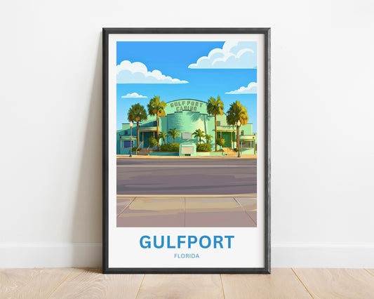 Gulfport, Florida Travel Poster - Casino Boulevard