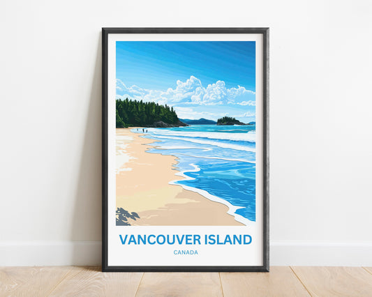 Vancouver Island Travel Poster - Hidden Bays and Forest Dreams