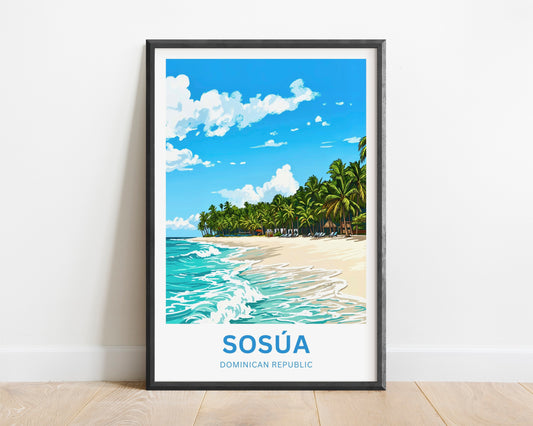 Sosúa Travel Poster - Palm coast