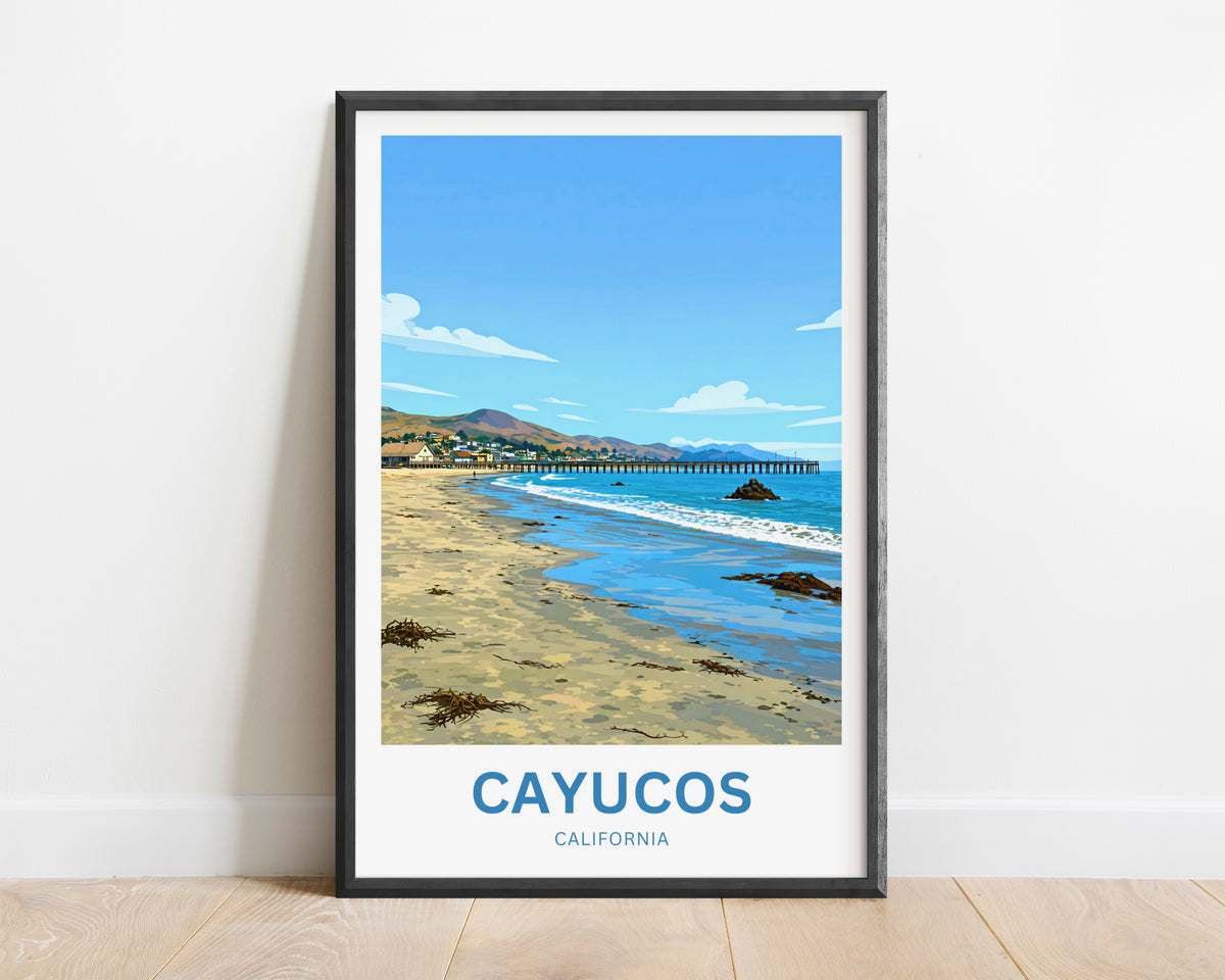 Cayucos Travel Poster