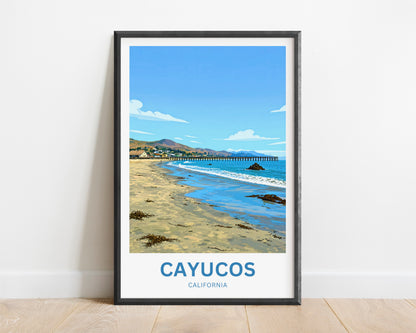 Cayucos Travel Poster
