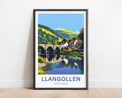 Llangollen Travel Poster - The Heart of North Wales