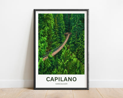 Capilano Suspension Bridge  Travel Poster - Woodland wonder