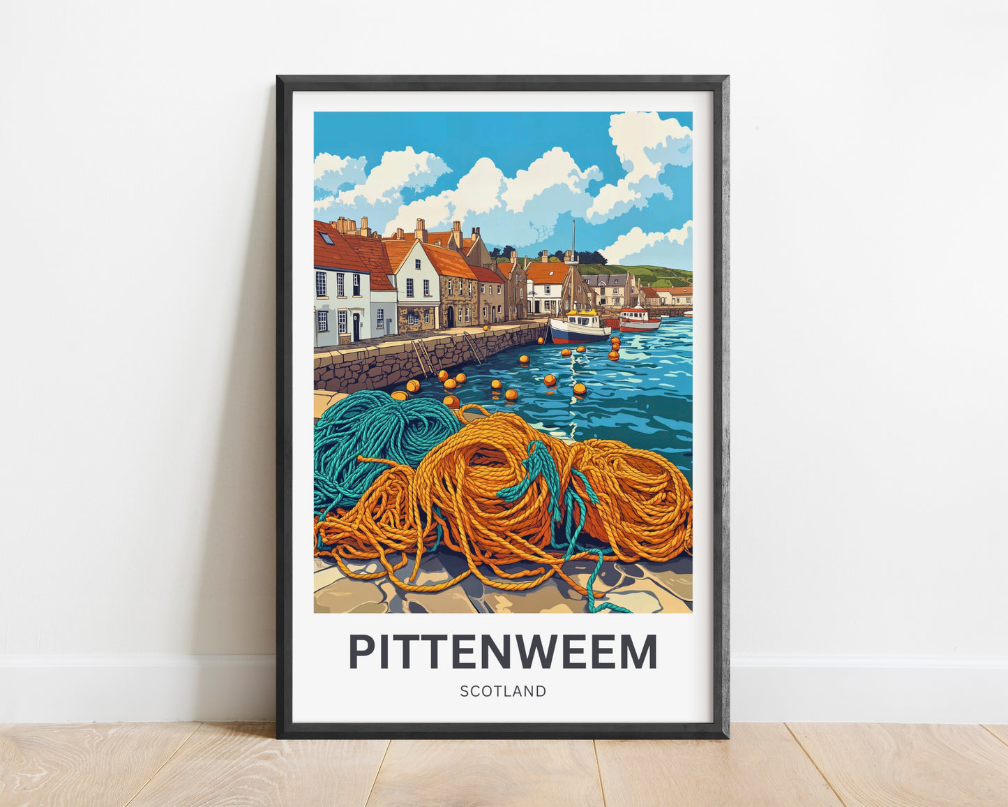 Pittenweem Travel Poster - Mesmerizing Coastal Life
