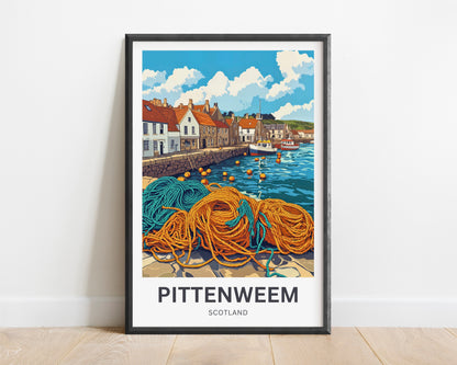 Pittenweem Travel Poster - Mesmerizing Coastal Life