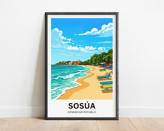 Sosúa Travel Poster- Mesmerizing Shores and Waters