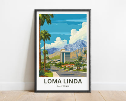 Loma Linda Travel Poster  - Street View