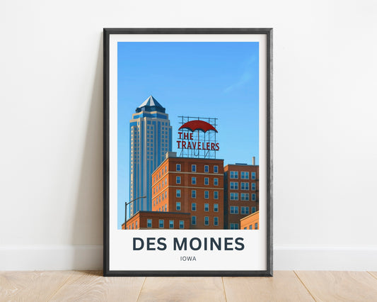 Des Moines Travel Poster