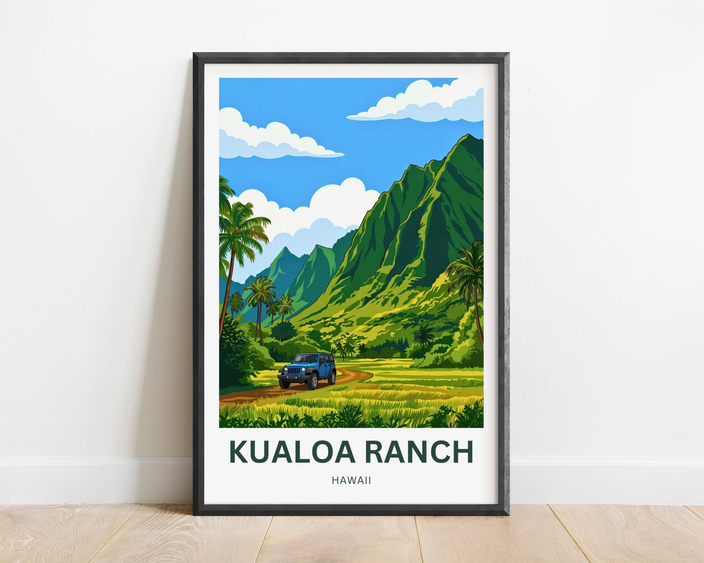Kualoa Ranch  Travel Poster - Ancient lands