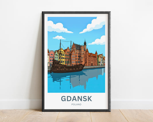 Gdańsk  Travel Poster - Waterfront