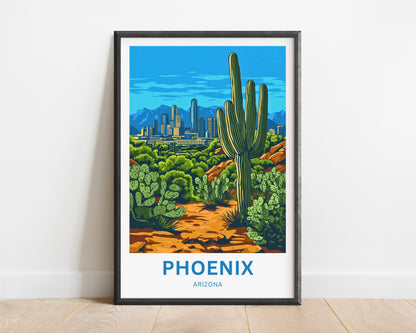 Phoenix Travel Poster - The Heart of the Sonoran Desert
