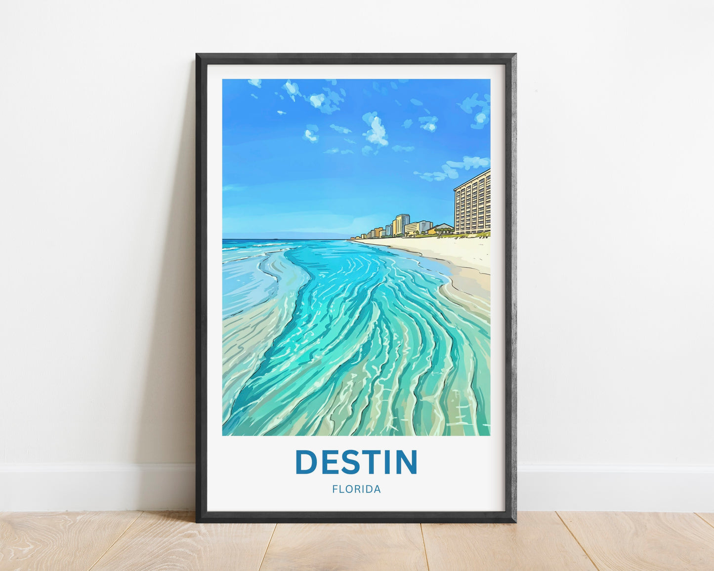 Destin, Florida Travel Poster - Emerald Waters