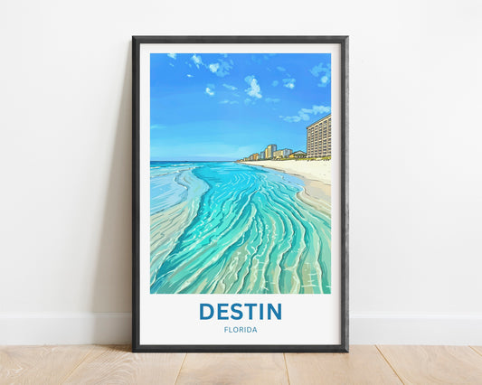 Destin, Florida Travel Poster - Emerald Waters