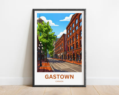 Gastown Travel Poster - Vancouver Streets