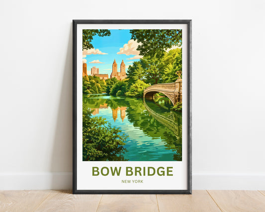 Bow Bridge  Travel Poster - Central Park Timeless Manhattan
