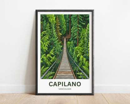 Capilano Suspension Bridge  Travel Poster - Timeless crossing