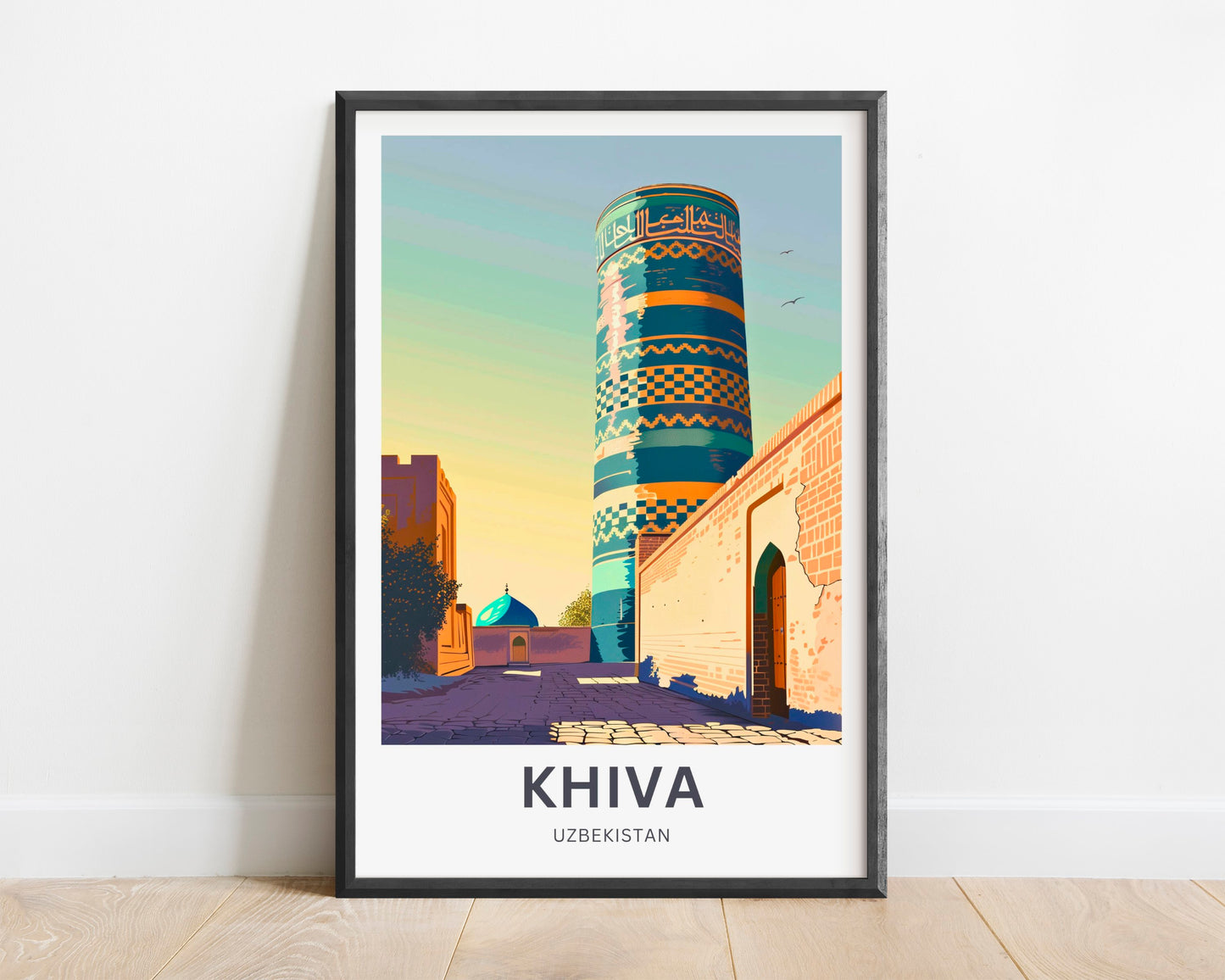 Khiva Travel Poster -  The Walled City of Wonders