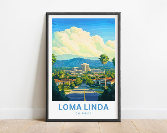 Loma Linda Travel Poster  - Palm City Views
