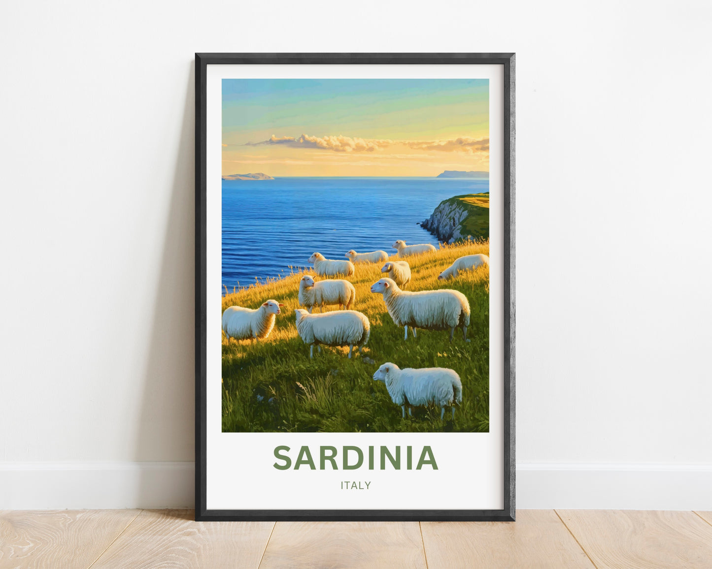 Sardinia Travel Poster - Countryside of the Mediterranean