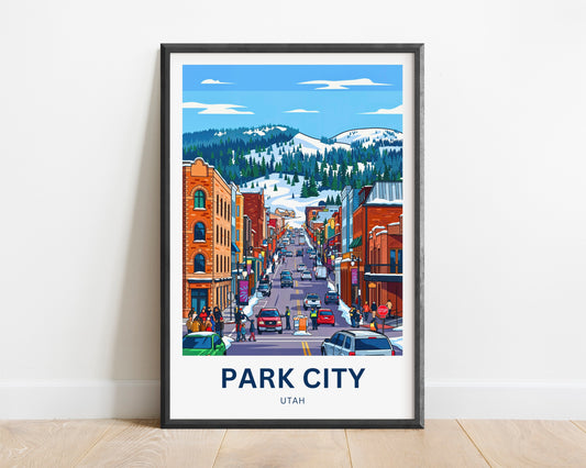Park City Travel Poster - Street View
