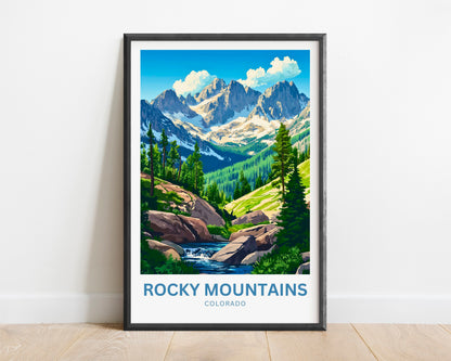 Rocky Mountains Travel Poster - Natural Wonder of Colorado