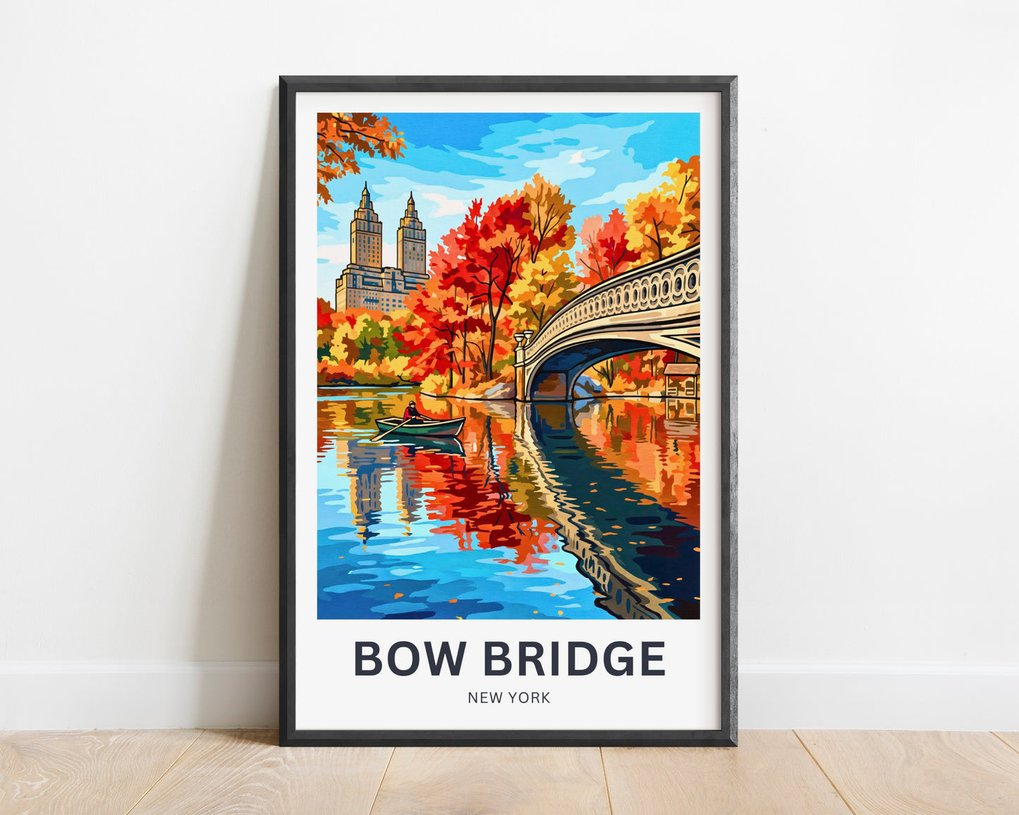 Bow Bridge  Travel Poster - Painted in Seasons