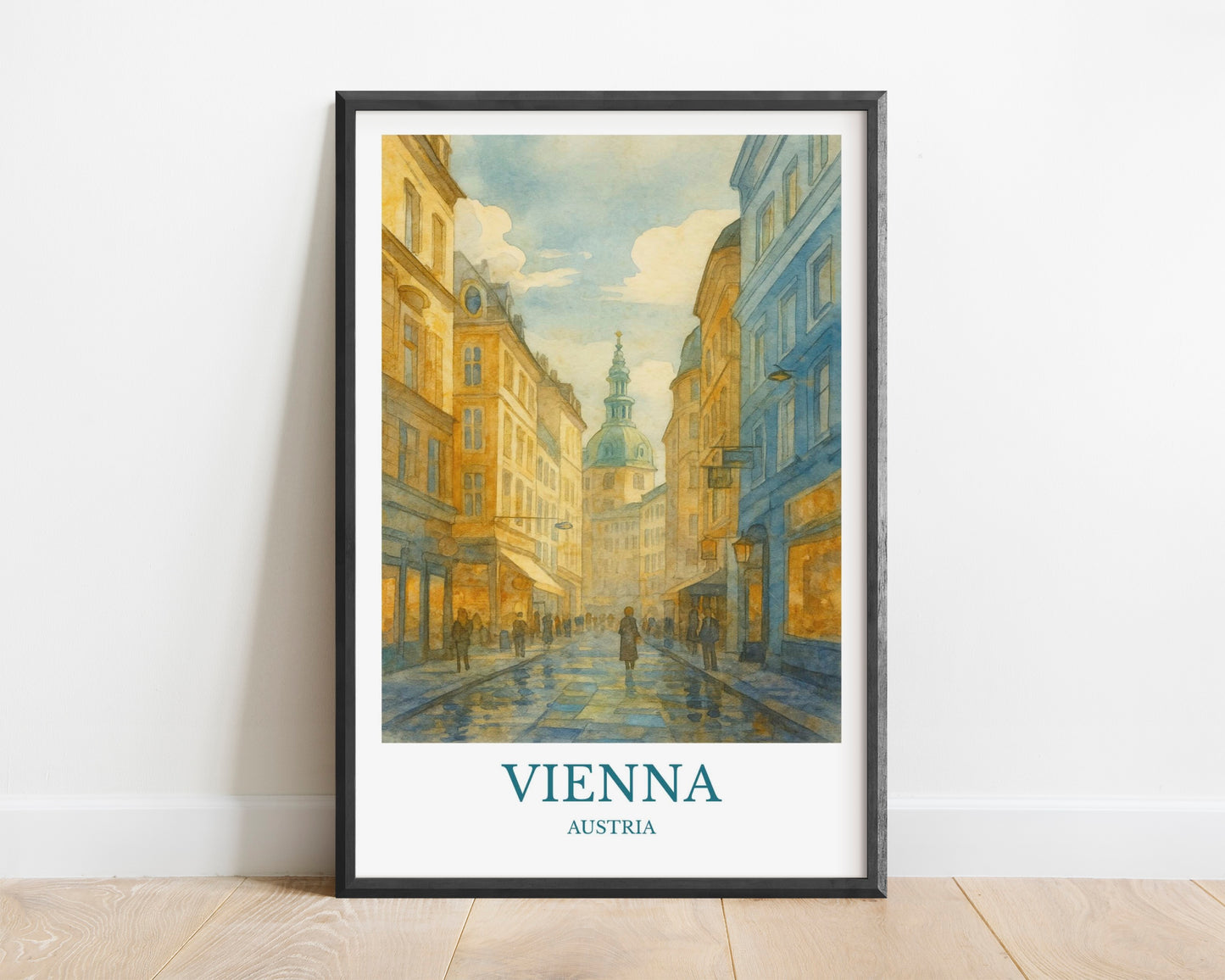 Vienna, Watercolor design poster, Austria Print, Vienna Wall Art
