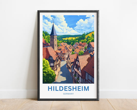 Hildesheim Travel Poster- Germany Heritage & Harmony