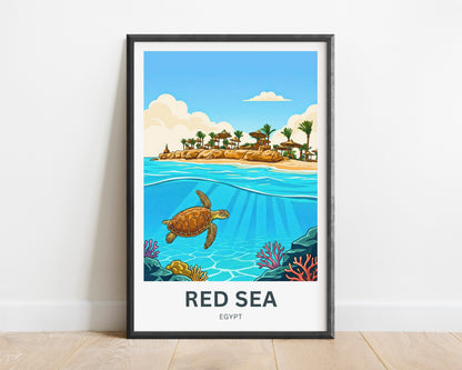 Red Sea Travel Poster  - Beneath the Red Sea