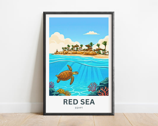 Red Sea Travel Poster  - Beneath the Red Sea