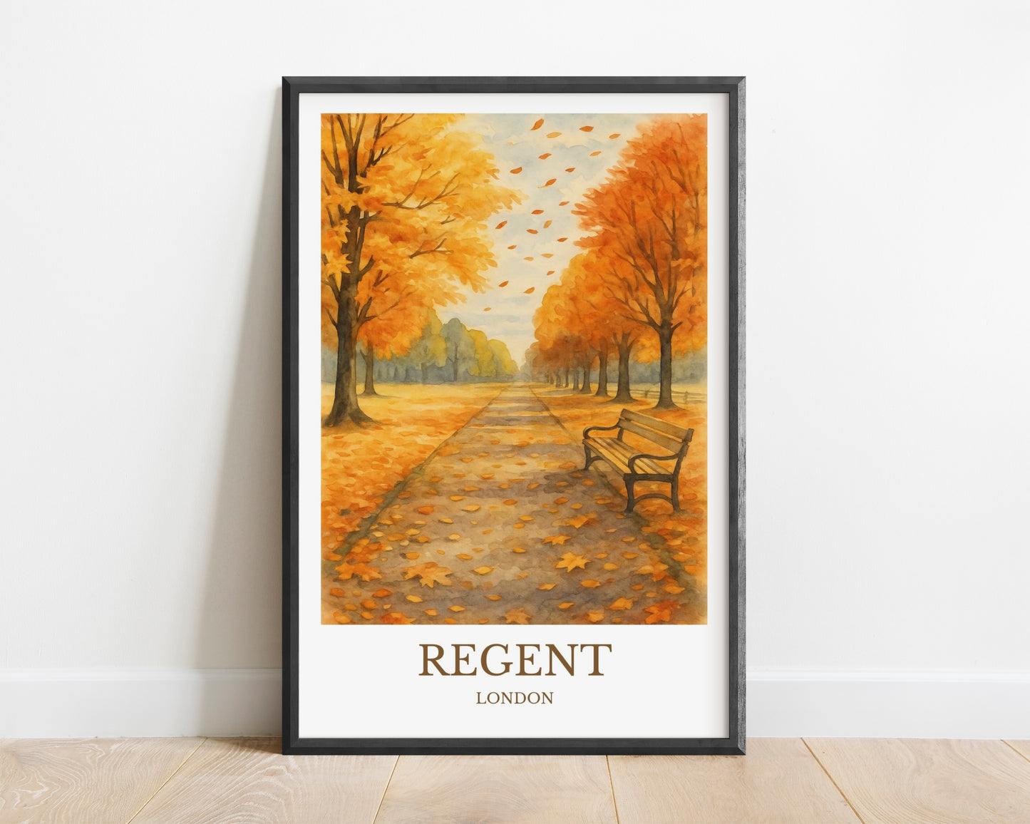 Regent’s Park, Watercolor design poster, London Print, Regent’s Park Wall Art