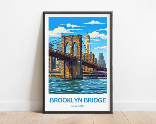 Brooklyn Bridge Travel Poster -  The Great Crossing