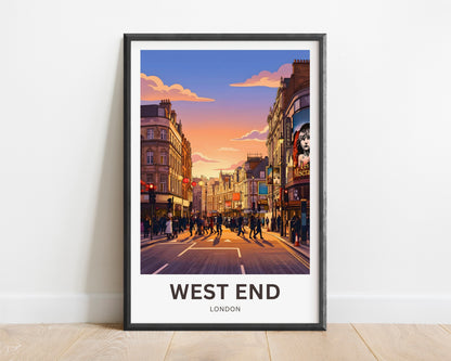 West End Travel Poster - London Evenings