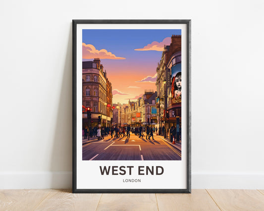 West End Travel Poster - London Evenings