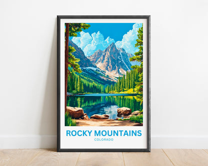 Rocky Mountains Travel Poster - Colorado Landscape