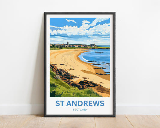 St. Andrews Travel Poster - Jewel of the Fife Coast