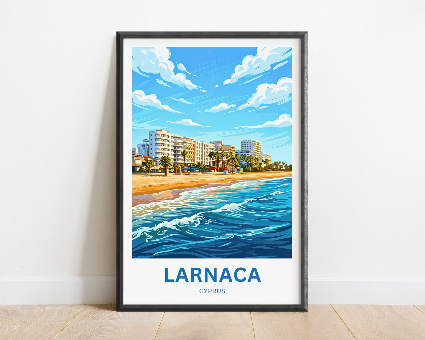 Larnaca Travel Poster - Cyprus Shores