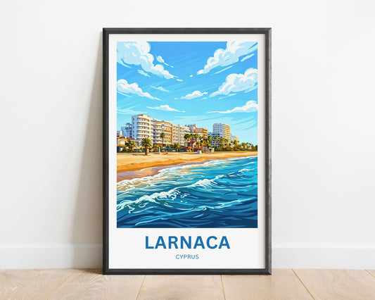 Larnaca Travel Poster - Cyprus Shores