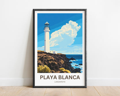 Playa Blanca Travel Poster- Lanzarote