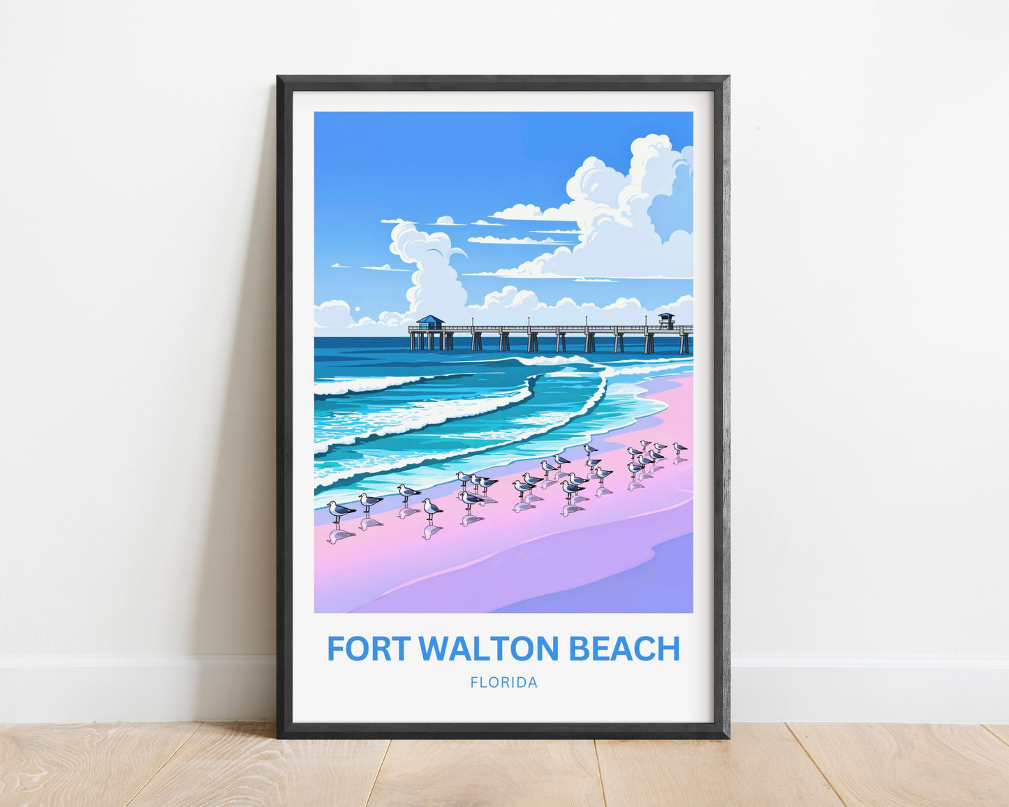 Fort Walton Beach Travel Poster - Life’s Better at the Beach