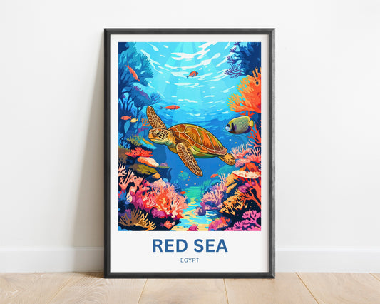 Red Sea Travel Poster - Hidden Reefs