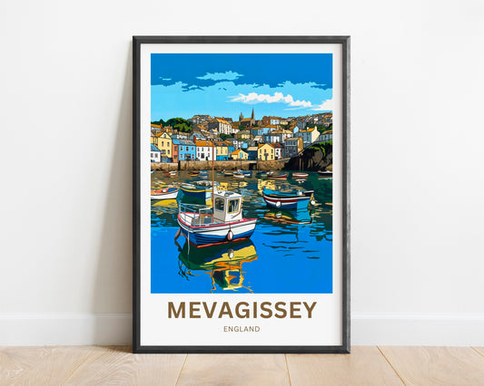 Mevagissey Travel Poster- Captivating Fishing Village England