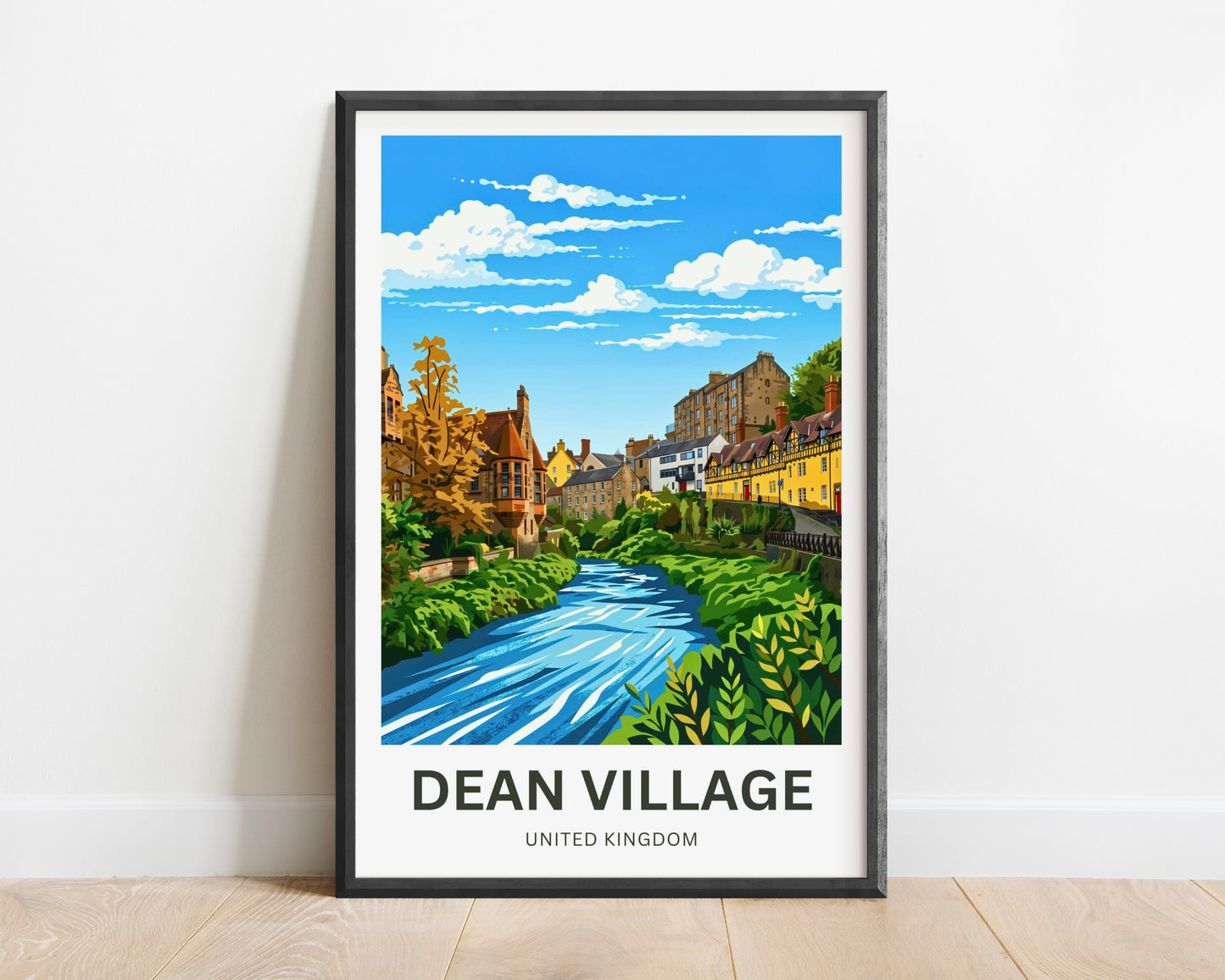 Dean Village Travel Poster - Quiet Corners of Edinburgh